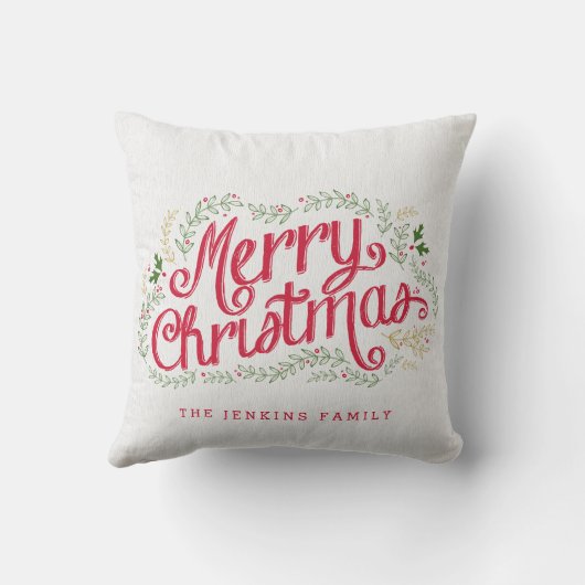 ノスタルジッククリスマスホリデカスタムイ装飾用クッション クッション (裏面)