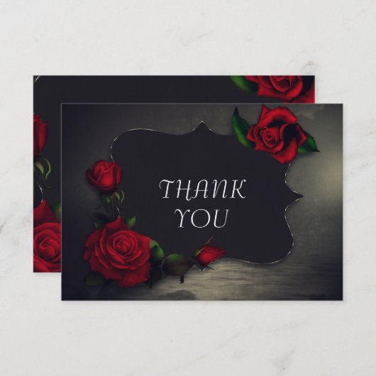 ノスタルジックゴシックラブ誕生日 サンキューカード (正面/裏面)