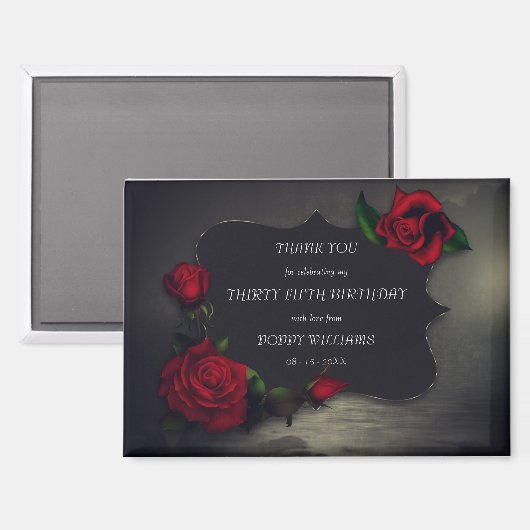 ノスタルジックゴシックラブ誕生日 マグネット (正面/裏面)