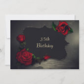 ノスタルジックゴシックラブ誕生日 招待状 (正面)