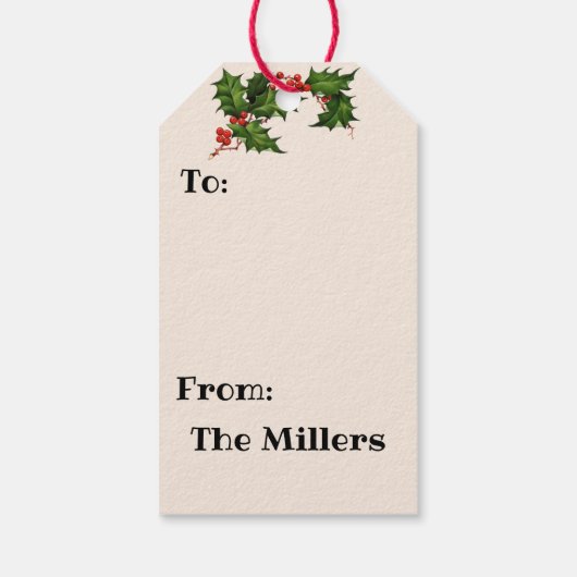 ノスタルジックサンタクロースカスタムリトルエンジェルズギフトTa ギフトタグ (裏面)