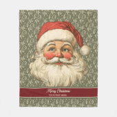 ノスタルジックサンタクロースブランケットクラシックインスタイル フリースブランケット (正面)