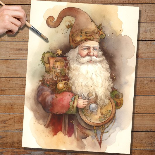 ノスタルジックサンタ6デクページ紙 薄葉紙