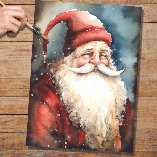 ノスタルジックサンタ7デクページ紙 薄葉紙