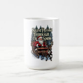 ノスタルジックサンタTシャツ、雪の森の通り道 コーヒーマグカップ (中央)