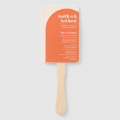 ノスタルジックチャームレトロ結婚式 プログラム ハンドファン (正面)