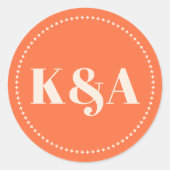 ノスタルジックチャーム結婚レトロ ラウンドシール (正面)