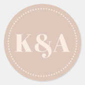 ノスタルジックチャーム結婚レトロ ラウンドシール (正面)