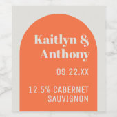 ノスタルジックチャーム結婚レトロ ワインラベル (シングルラベル)