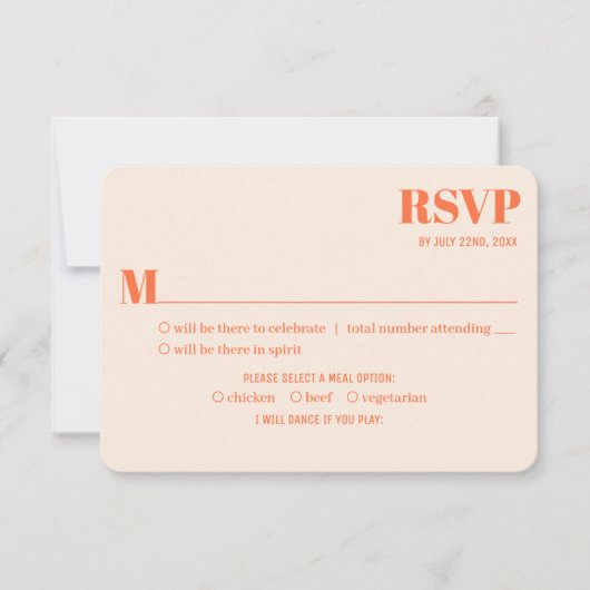 ノスタルジックチャーム結婚レトロ 出欠カード (正面)