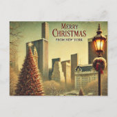 ノスタルジックニューヨーククリスマスデザイン シーズンポストカード (正面)