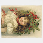 ノスタルジックノエルクラシッククリスマスブランケット フリースブランケット (正面(横))