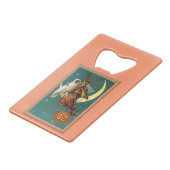 ノスタルジックハッピーハローウィンウィッチ&フクロウ クレジットカード栓抜き (正面アングル)