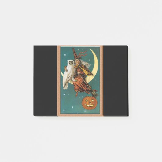 ノスタルジックハッピーハローウィンウィッチ&フクロウ ポストイット (正面)