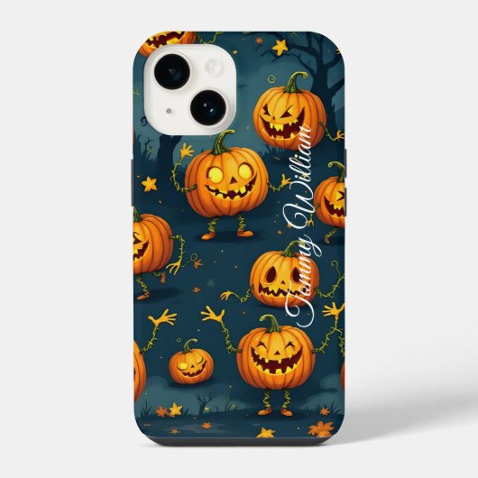 ノスタルジックハロウィーンパンプキン iPhoneケース (裏面)