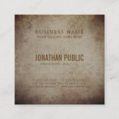 ノスタルジックヒストリカルルックヴィンテージデザインラグジュアリー スクエア名刺 (正面)
