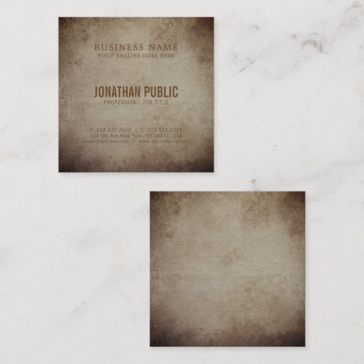 ノスタルジックヒストリカルルックヴィンテージデザインラグジュアリー スクエア名刺 (正面/裏面)