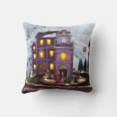 ノスタルジックファッションドオールドハウスアゲンスノー クッション (裏面)