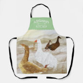 ノスタルジックファームゲーズグパーソナライズされたリーン エプロン (正面)