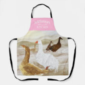 ノスタルジックファームゲーズピパーソナライズされたンク エプロン (正面)