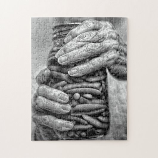 ノスタルジックブラックアンドホワイトパズル ジグソーパズル (縦)