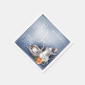 ノスタルジックブルーティータイムシップ&シーベビーパーティーナプキ スタンダードカクテルナプキン (角)