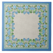 ノスタルジックブルーモーニンググローリーセラミックタイル タイル (正面)