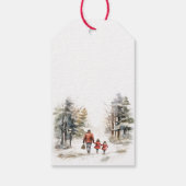 ノスタルジックメリークリスマスデザインギフトラベル ギフトタグ (裏面)