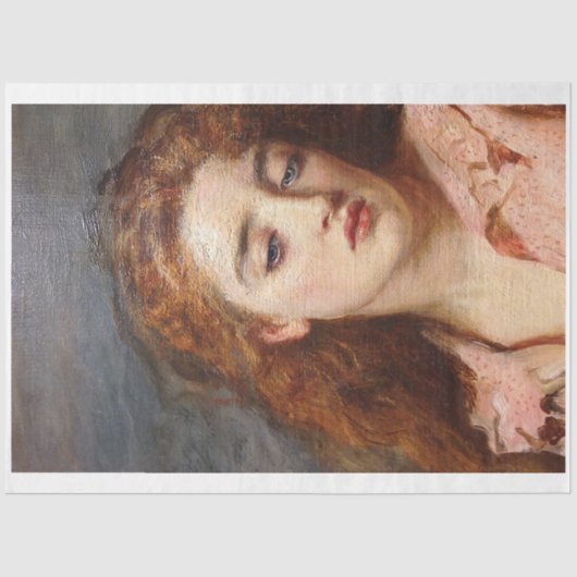 ノスタルジックレッドヘッドガールティッシュペーパー 薄葉紙 (正面)