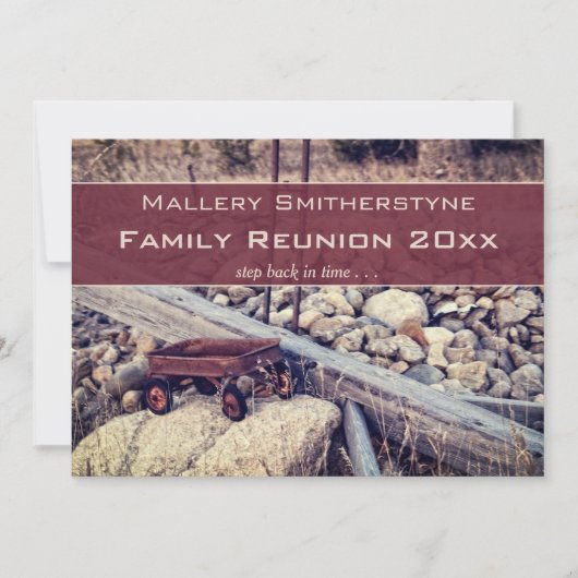 ノスタルジックレッドワゴンファミリー懇親会招待状 招待状 (正面)