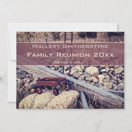 ノスタルジックレッドワゴンファミリー懇親会招待状 招待状 (正面)