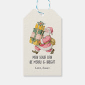 ノスタルジックレトロサンタクロースのクリスマスin cream ギフトタグ (裏面)