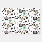 ノスタルジックレトロ1950年代スタイル ラッピングペーパーシート (正面3)