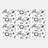 ノスタルジックレトロ1950年代スタイル ラッピングペーパーシート (正面2)