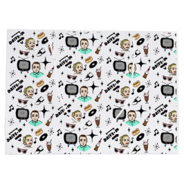 ノスタルジックレトロ1950年代スタイル ラージペーパーバッグ