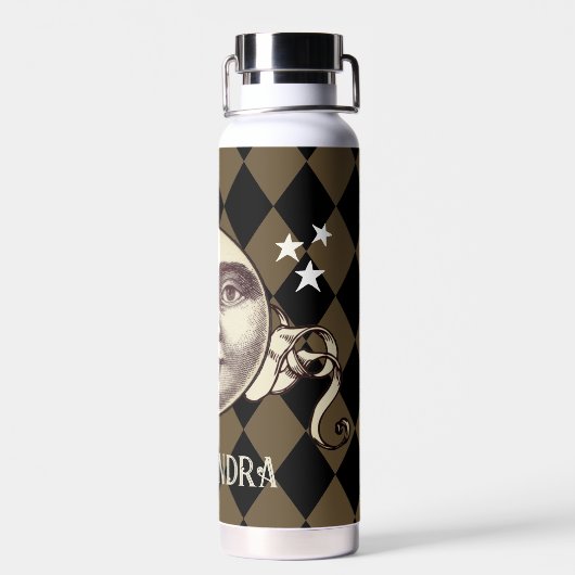 ノスタルジックヴィンテージスチームパンクファンタジー ウォーターボトル (背面)