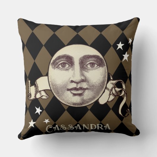 ノスタルジックヴィンテージスチームパンクファンタジー クッション (裏面)