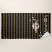 ノスタルジックヴィンテージスチームパンクファンタジー ビーチタオル (正面)