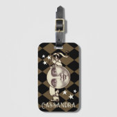 ノスタルジックヴィンテージスチームパンクファンタジー ラゲッジタグ (正面縦)