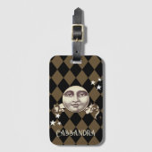 ノスタルジックヴィンテージスチームパンクファンタジー ラゲッジタグ (正面縦)