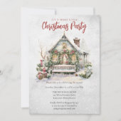 ノスタルジックヴィンテージホリデーコテージクリスマスパーティー 招待状 (正面)