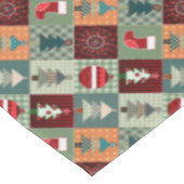 ノスタルジックヴィンテージホリデーパッチワークキルト テーブルクロス (アングル)