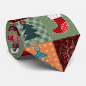 ノスタルジックヴィンテージホリデーパッチワークキルト ネクタイ (ロール)