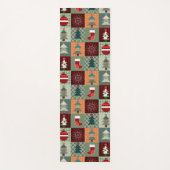 ノスタルジックヴィンテージホリデーパッチワークキルト ヨガマット (正面)