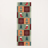 ノスタルジックヴィンテージホリデーパッチワークキルト ヨガマット (裏面)