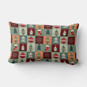 ノスタルジックヴィンテージホリデーパッチワークキルト ランバークッション (裏面)