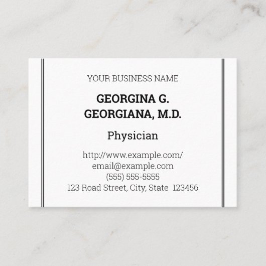 ノスタルジック医療プロフェッショナル名刺 名刺 (正面)