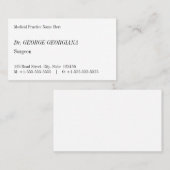 ノスタルジック医療プロフェッショナル名刺 名刺 (正面/裏面)