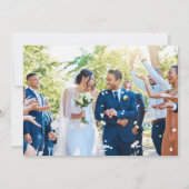 ノスタルジック型フルブリードとフォトストリップ結婚ズ サンキューカード (裏面)