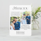 ノスタルジック型ラウンドコーナー3写真結婚ズ サンキューカード (スタンド正面)